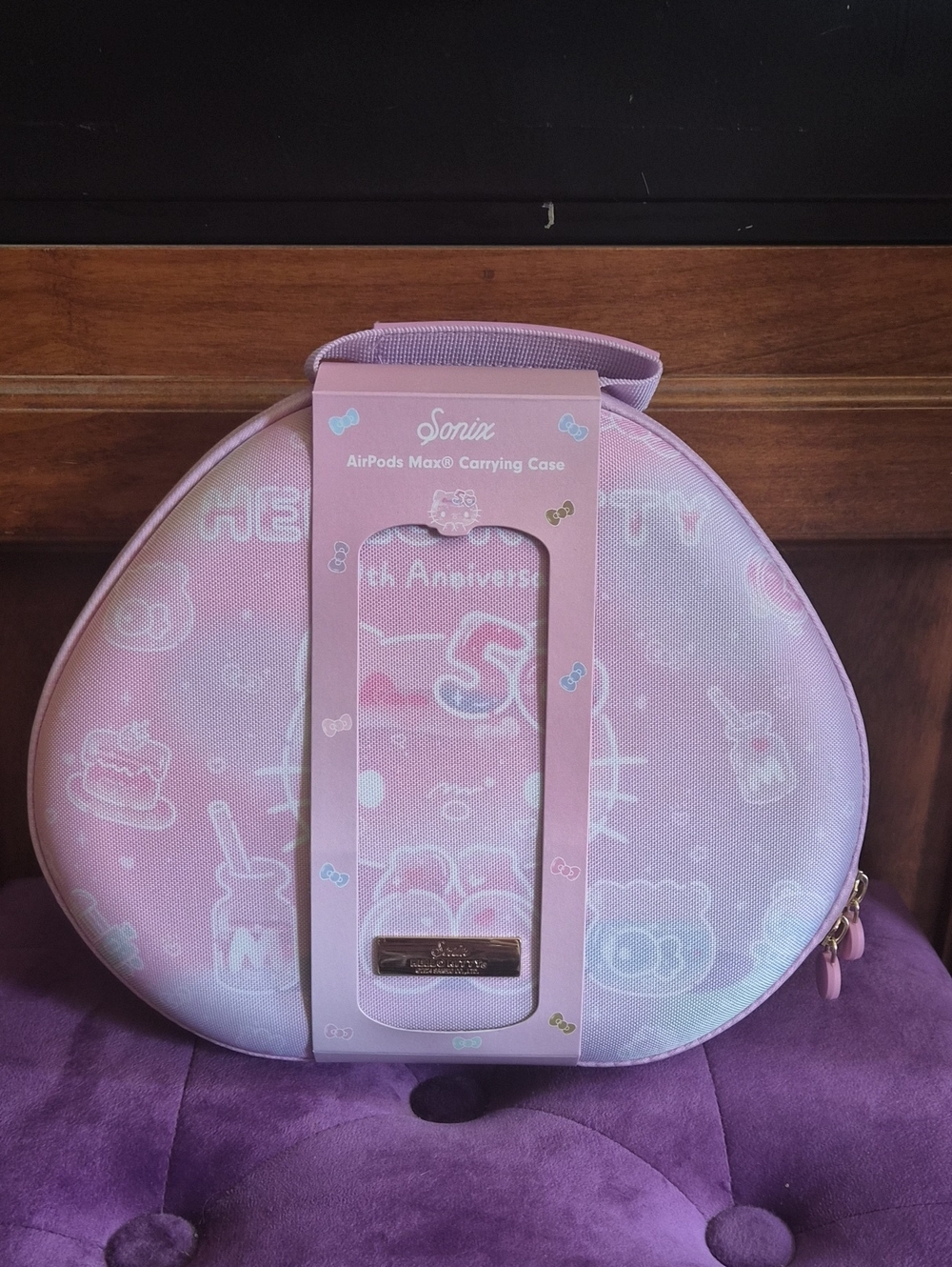 Sanrio Hello Kitty 50th Anniversary Airpods Max Travel Carrying Case with Handle